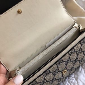 Gucci Bags - Navy & Cream Double G Gucci Envelope Wallet Gucci Bags - Navy & Cream Double G Gucci Envelope Wallet